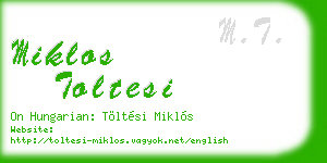 miklos toltesi business card